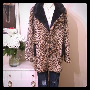 LPA Faux leopard coat